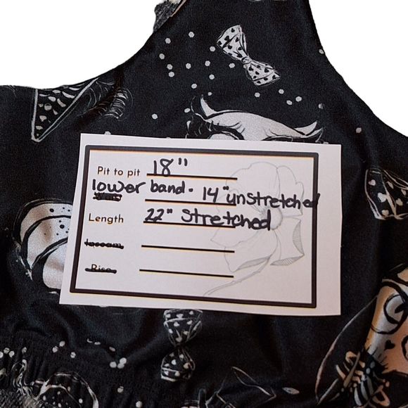 Pineapple Clothing Spooktacular Lucy Black Yoga Pants & Sports Bra 2 Pc Set, L - Picture 5 of 9